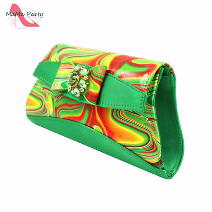 2024 INS Hot Sale New Arrivals Red Color Italian Design Shoes Matching Bag Set Super High Heels Pumps for Garden Party