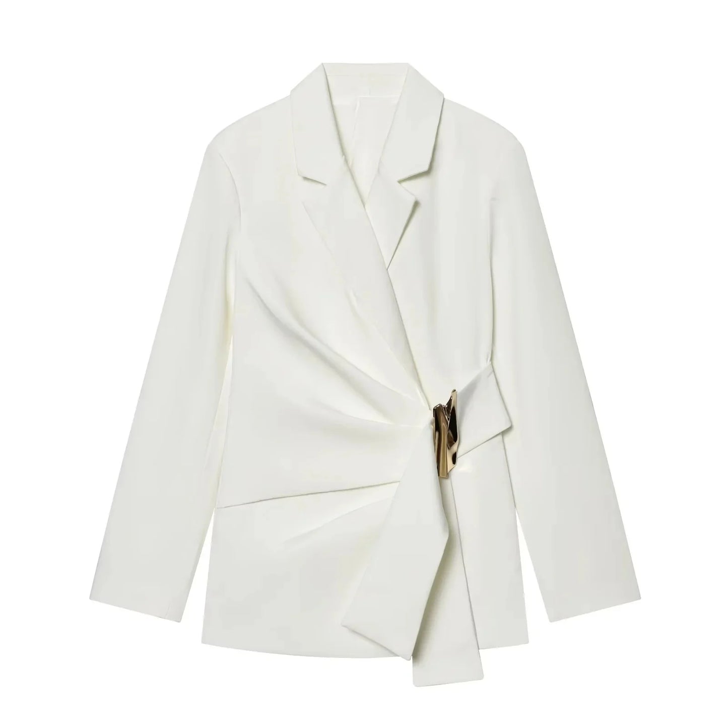KONDALA Office Lady Chic White Women Blazer Suit Solid Long Sleeve Blazer Long Zipper Pants Fashion 2026 Spring Summer Suit