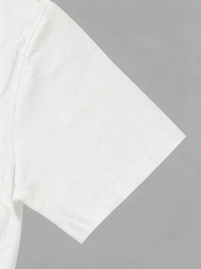 Men Linen Two Piece Outfit Short Sleeve Lapel Button Shirt Elastic Drawstring Shorts Summer Daily Seaside Vacation Casual Set