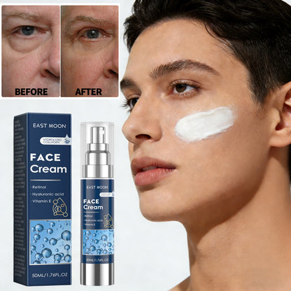 50ml 6-in-1 Men Facial Moisturizer Cream Hydrating Revitalizing Skin Care Particle Face Cream With Collagen Anti Aging & Wrinkle