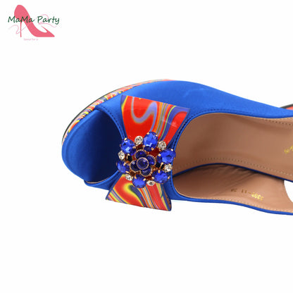 2024 INS Hot Sale New Arrivals Red Color Italian Design Shoes Matching Bag Set Super High Heels Pumps for Garden Party