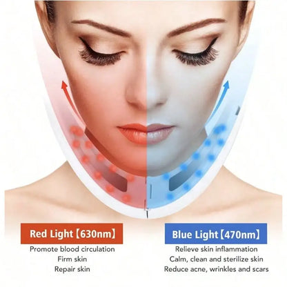 5-Mode 12-Intensity Face Massager, Vibration Lifting & Heating Double Chin V-Shape Massager, Smart Skin Tightening Device, Ideal Holiday Gift For Women