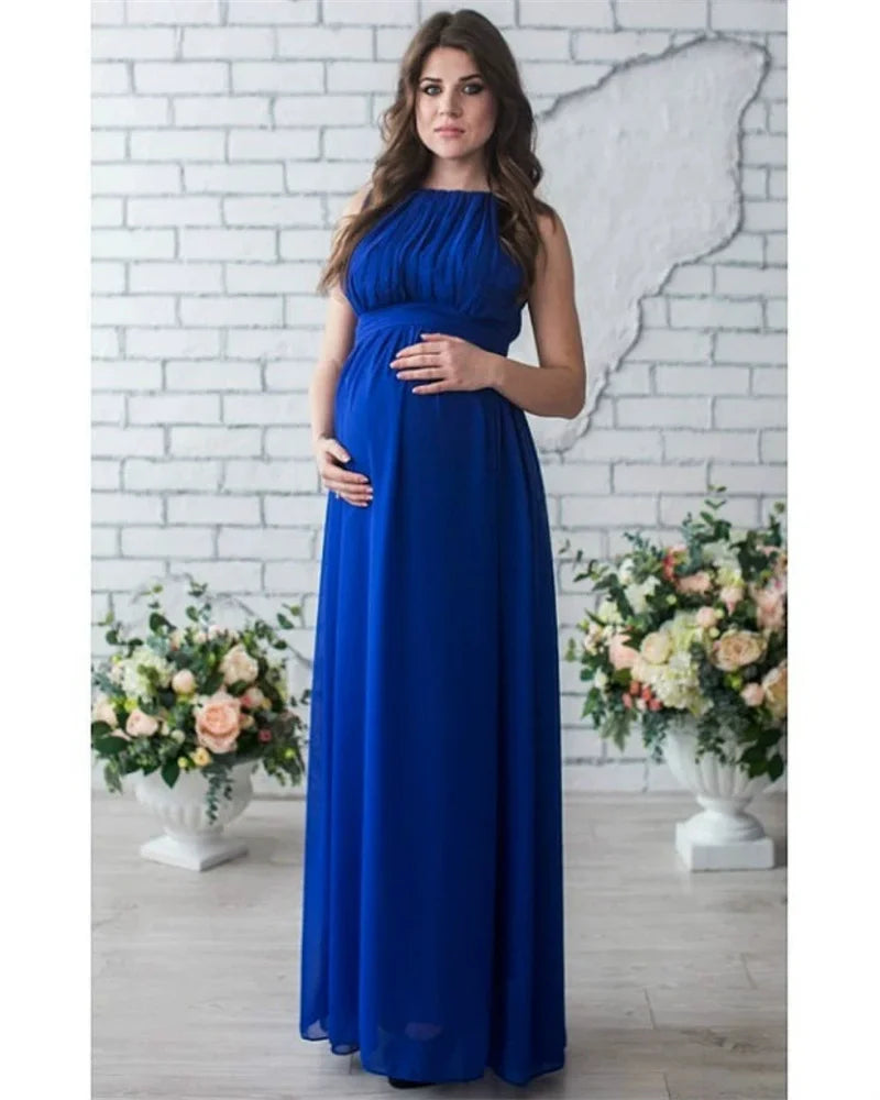 Woman Pregnancy Clothes New Sleeveless Maternity Dresses Photoshoot Women See-through High Elastic Net Photography Dress