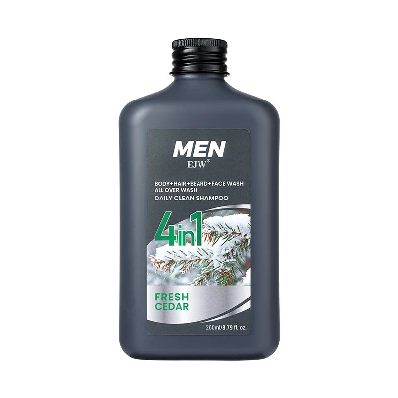 Men 4-in-1 Body, Hair, Beard and Face Wash - Hydrates Skin, Beard and Hair All Day, Strengthen Hair and Beard, Gift for He..