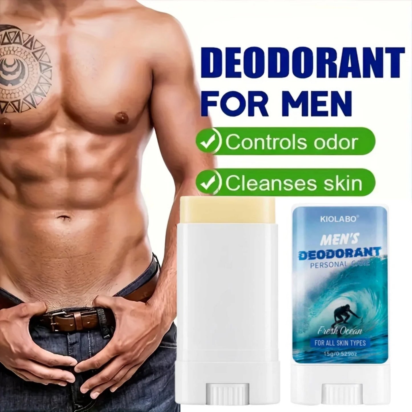 72-hour long-lasting odor elimination, 15g antiperspirant deodorant cream, keeps you fresh and dry all day, portable and conveni