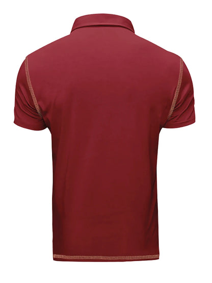 2024 New Summer Mens Lapel Pocket Polo Shirt Breathable Polyester Short Sleeve Tops Casual Daily Office Business Wear For Men