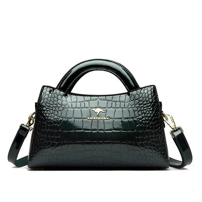 KAIDIFEINIROO Kangaroo Brand Alligator Pu Leather Shoulder Crossbody Bag Clutch Hand Bags for Mother Small Women Handbags New