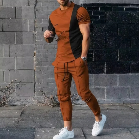 New men's basketball sports suit jogging set 3D printed Qeen summer hot selling retro casual short sleeved T-shirt+pants 2-piece