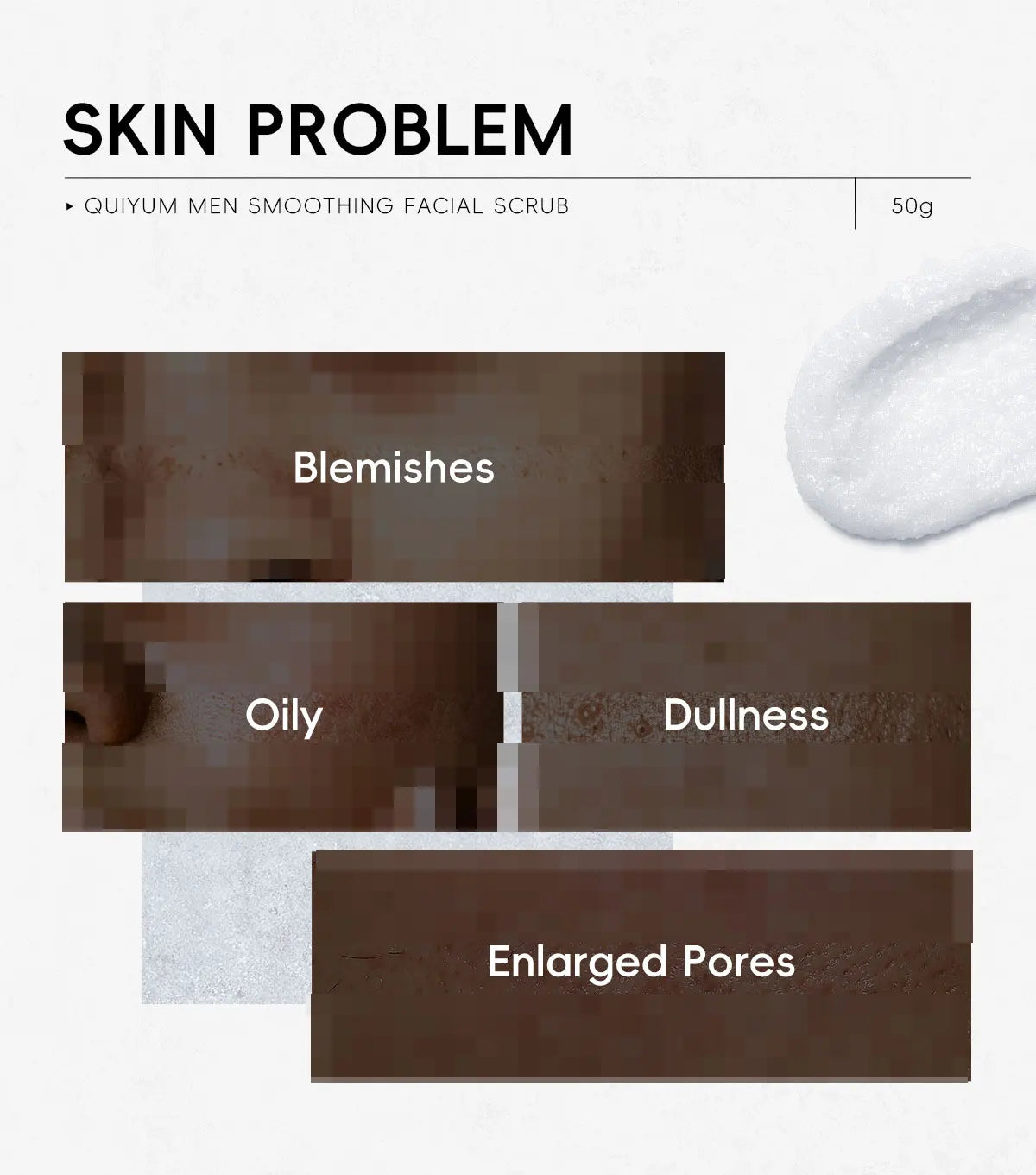 Men's Smooth Facial Scrub 50g Cleansing Pores Men's Skin Care Products