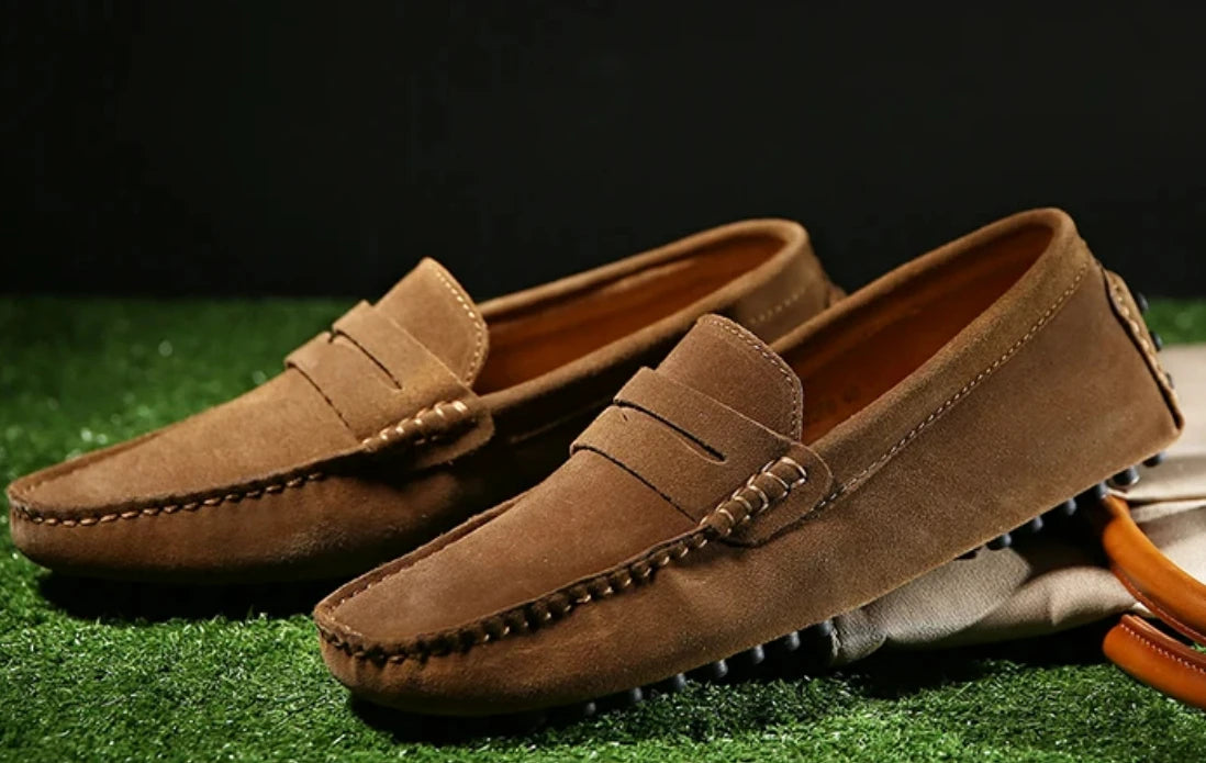 Handmade Men Casual Shoes Soft Loafers Lightweight Driving Shoes Fashion Slip on Flats High Quality Moccasins Non Slip Men Shoes