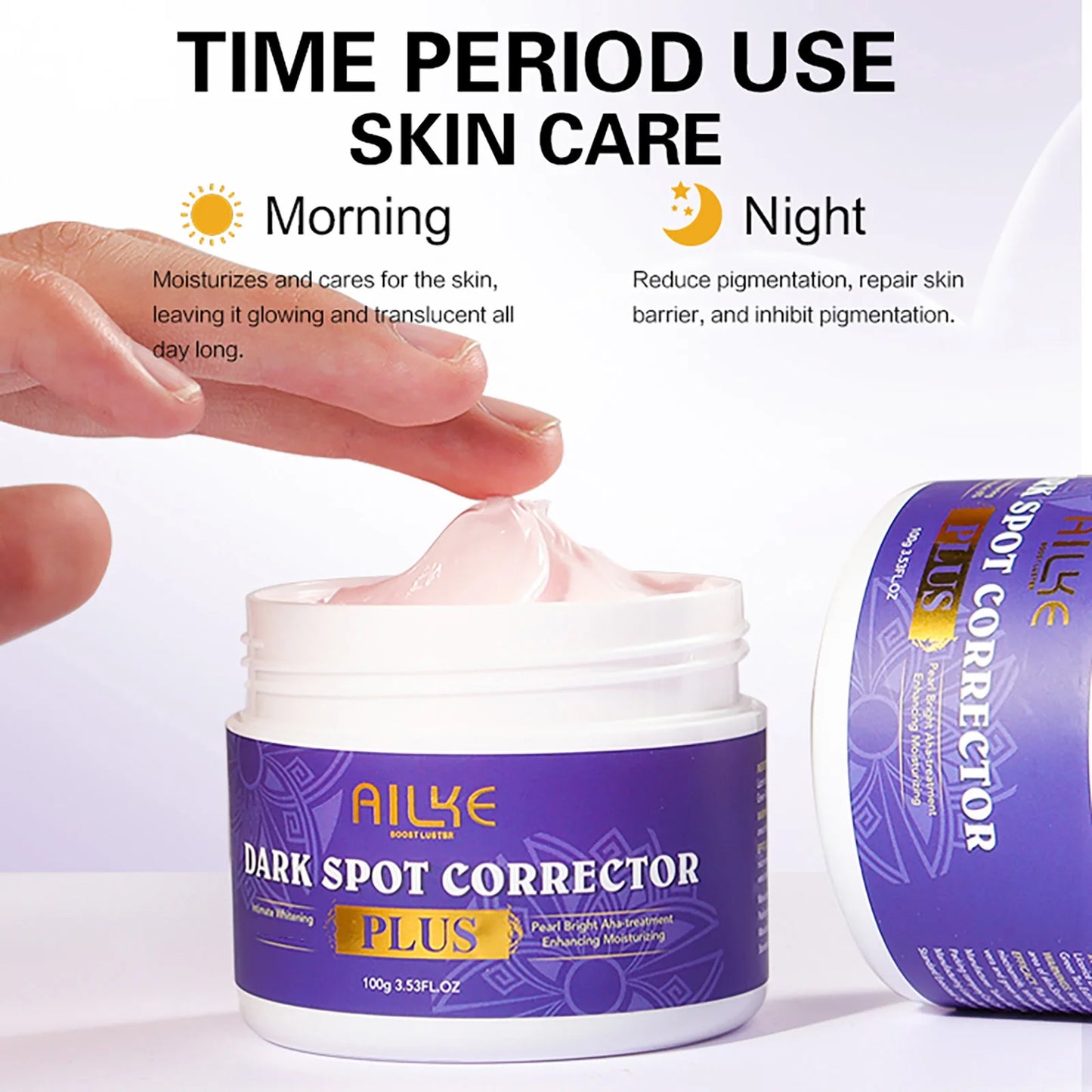 AILKE Glutathione Whitening Cream, Advanced Lightening Lotion, Glowing Cream For All Skin, Reduce Dark Spots, Even Skin Tone