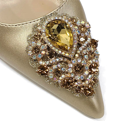 Venus Chan Italian Shoes and Bags Matching Set 2024 Nigeria Elegance Party Rhinestone Pointed Toe Women's Shoes High Heel