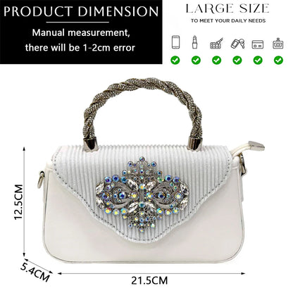 Venus Chan Italian Shoes and Bags Matching Set 2024 Nigeria Elegance Party Rhinestone Pointed Toe Women's Shoes High Heel