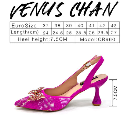 Venus Chan Festive Elegance: Dazzling Heels and Chic Clutch Perfect Combination Of Shoes And Bags for Party Occasions