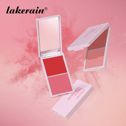 Lakerain Blush Cream Long Lasting High Pigmented Natural Pink Smooth Texture 2 IN 1 Cream & Powder Blusher Korean Makeup