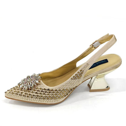 Italian Design Evening Shoes And Bag Paired With Handmade Petal Clutches Pointed Toe High-Heel Shoes For Women Party Shoes