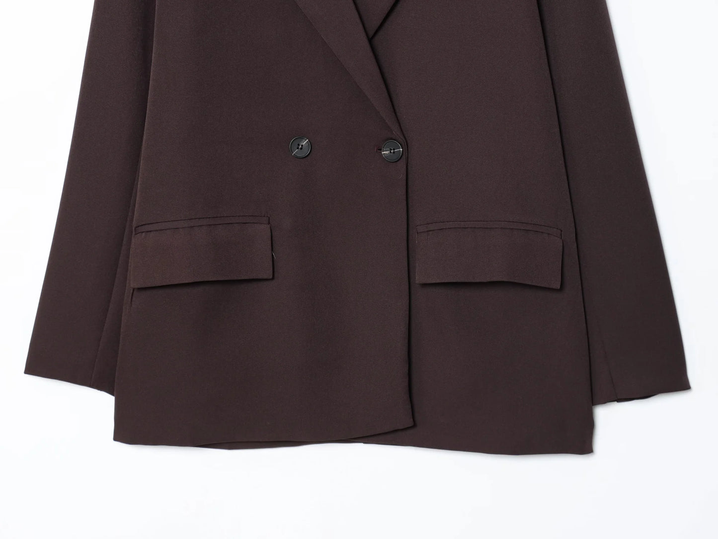 KONDALA Elegant Double Breasted Suit Women Trendy Commute Lapel Blazer Coat 2026 Spring Summer Minimalist Office Lady Blazer