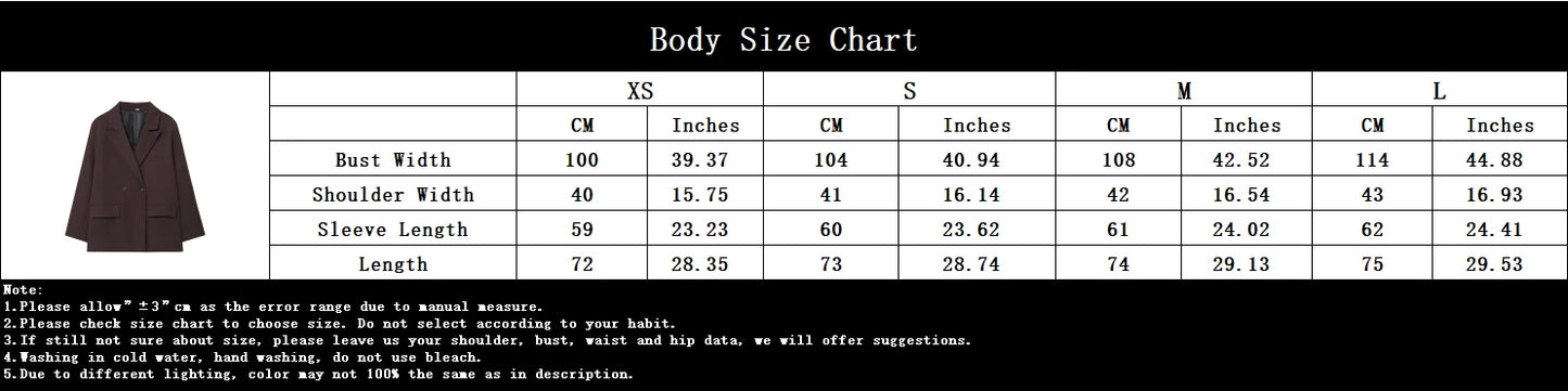 KONDALA Elegant Double Breasted Suit Women Trendy Commute Lapel Blazer Coat 2026 Spring Summer Minimalist Office Lady Blazer
