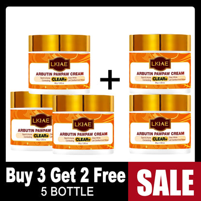 LKIAE Arbutin Pawpaw Face Cream For Women, Black Spots & Acne Correcting, Lightening Skin, Easily Absorbed, Lightweight, 80ml