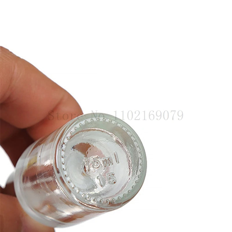 Dropper Bottle Gold Cap Transparent Glass Pipette Bottles for Perfume Essence Essential Oil Reagent Aromatherapy Liquid Cosmetic