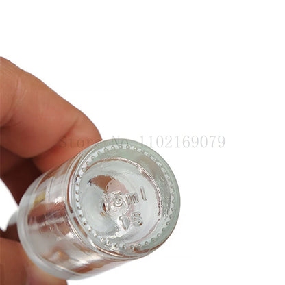 Dropper Bottle Gold Cap Transparent Glass Pipette Bottles for Perfume Essence Essential Oil Reagent Aromatherapy Liquid Cosmetic
