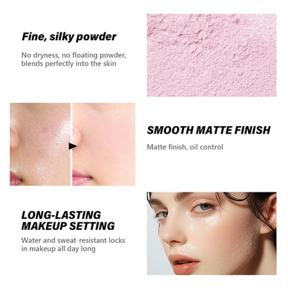 Loose Baking Setting Powder Natural Face Matte Waterproof Brightening Long Lasting Oil Control Loose Powder Makeup Cosmetics