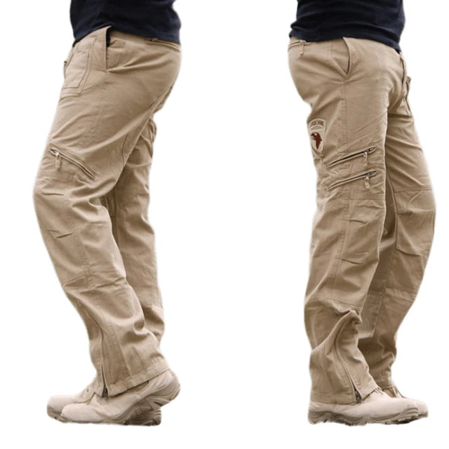 2026 Men's Cargo Pant Cotton Outdoors Tactical Pant Men Vintage Camo Green Work Many Pocket Cotton Camouflage Black Trouser