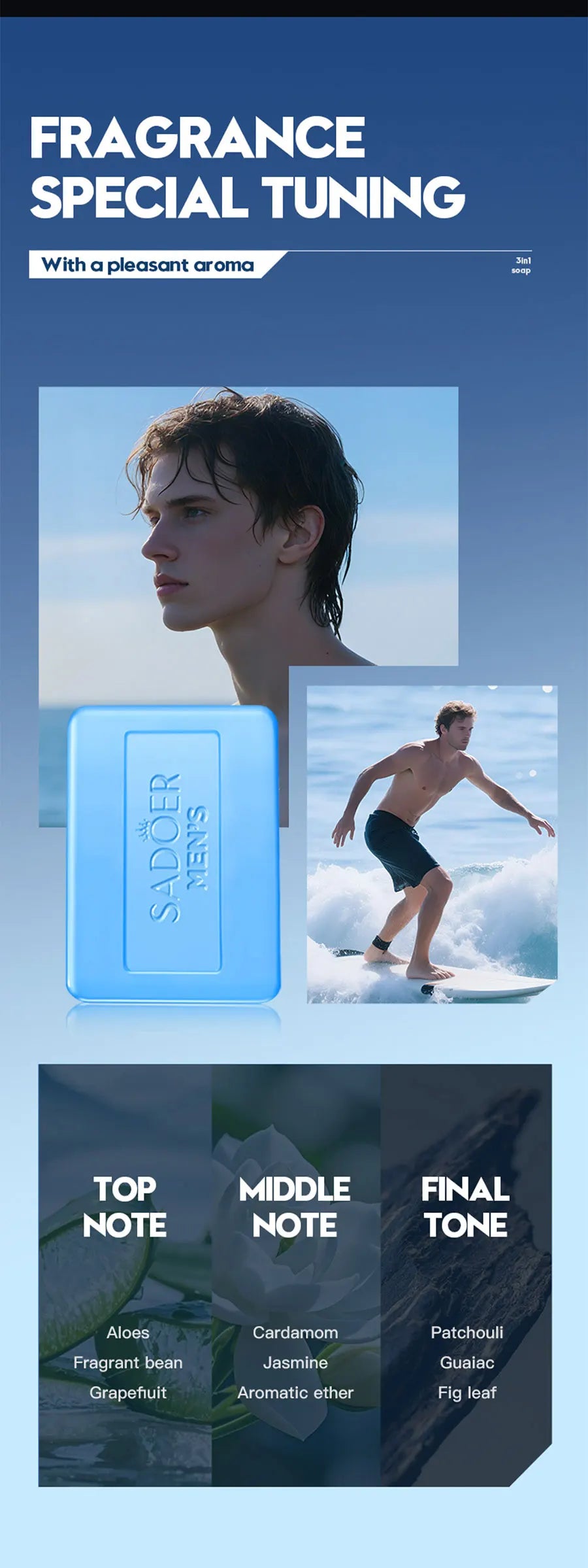 Men's 3-in-1 Aloe Cleansing Bar