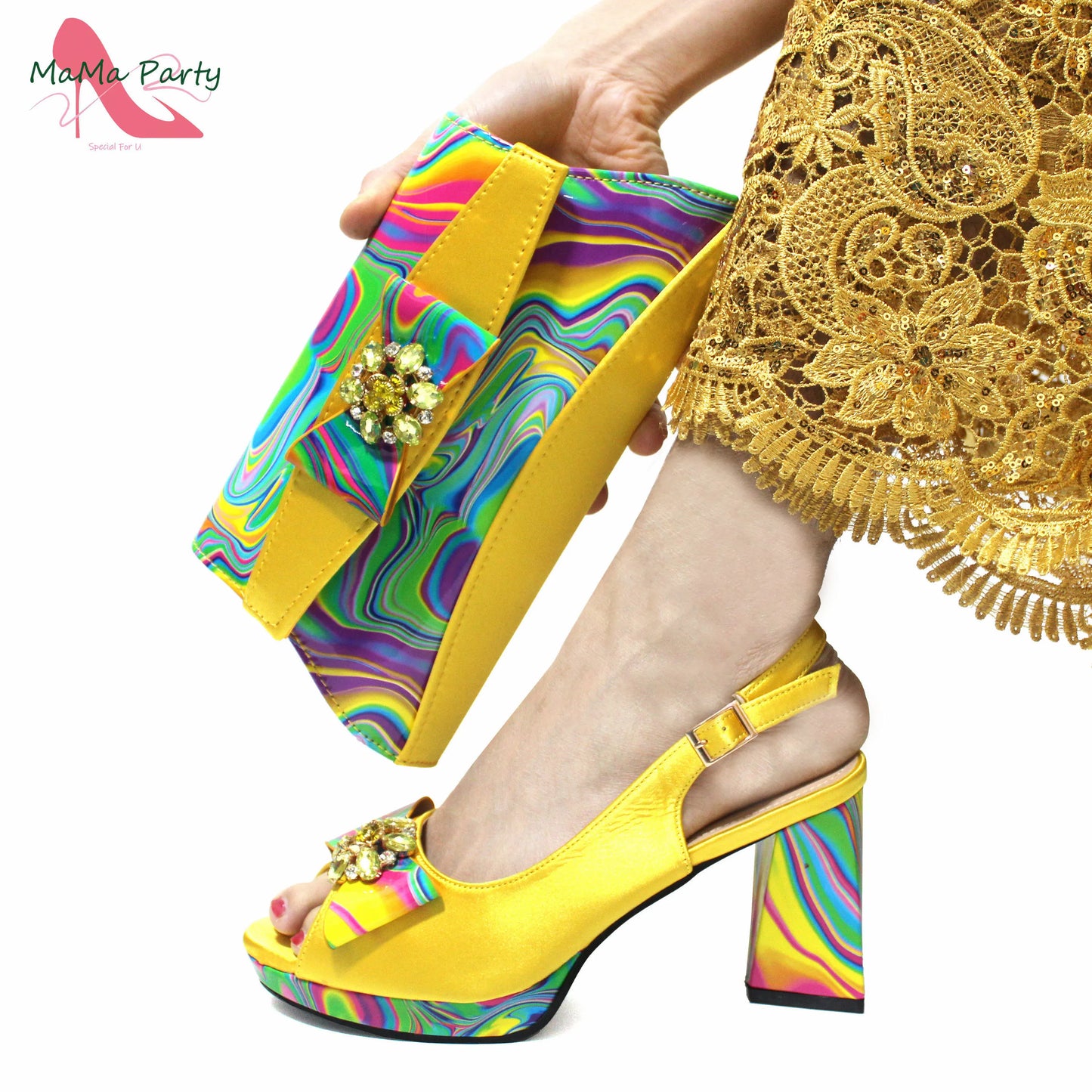 2024 INS Hot Sale New Arrivals Red Color Italian Design Shoes Matching Bag Set Super High Heels Pumps for Garden Party