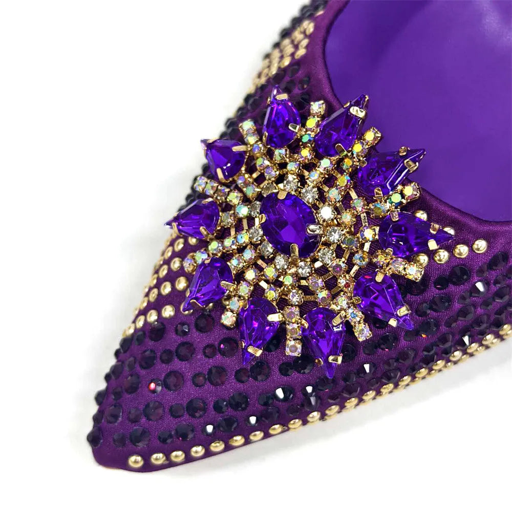 Italian Design Evening Shoes And Bag Paired With Handmade Petal Clutches Pointed Toe High-Heel Shoes For Women Party Shoes
