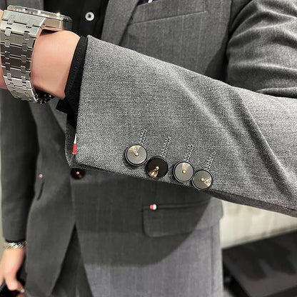 Men's High-Quality Two-Piece Wedding Suit Business Casual Banquet Costume Luxury Ensemble with Trousers