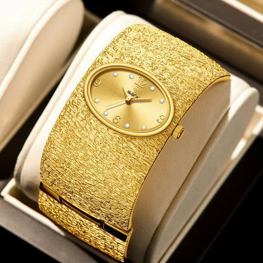 YaLaLuSi Luxury Women's Bracelets, Watches, Vintage Waterproof Gold Watches, Gifts Watch for Ladies Reloj Mujer