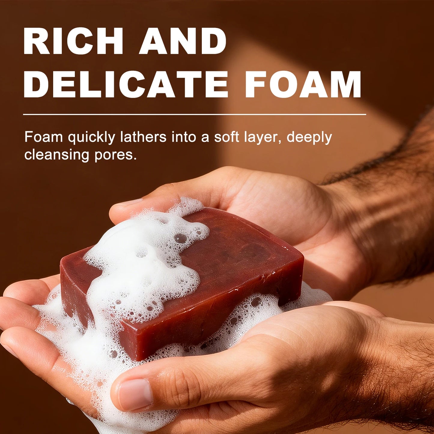 Organic Sandalwood Face Wash Soap, Oil Control, Blackhead Remover, Gentle Cleansing for Men Women, Daily Skin Care
