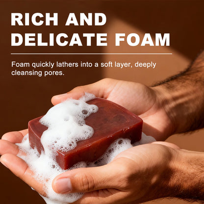 Organic Sandalwood Face Wash Soap, Oil Control, Blackhead Remover, Gentle Cleansing for Men Women, Daily Skin Care