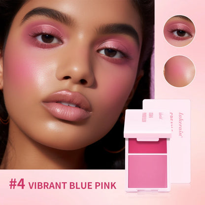 Lakerain Blush Cream Long Lasting High Pigmented Natural Pink Smooth Texture 2 IN 1 Cream & Powder Blusher Korean Makeup