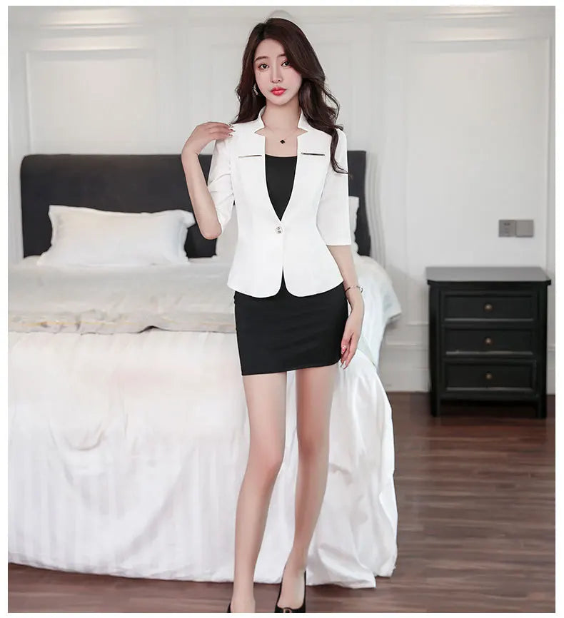 Woman Work Clothes Suit Hotel Waiter Beauty Salon Spa Massage Nail Cafe Sexy Foot Bath Sauna Technician Overall Skirt Uniform