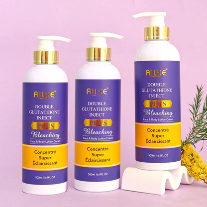 AILKE Glutathione Lighten Body Lotion, Moisturizing, Hydration, Even Skin tone, Improve Dark & Black Skin, Support Private logo