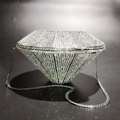 XIYUAN Newest Diamond ring shape bag Luxury Diamonds Clutch Bags Women Prom Evening Bags Designer Handbags clutch purse wallet