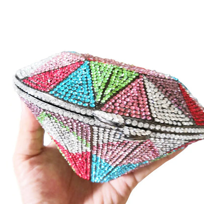 XIYUAN Newest Diamond ring shape bag Luxury Diamonds Clutch Bags Women Prom Evening Bags Designer Handbags clutch purse wallet