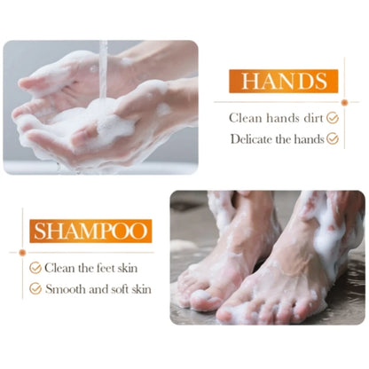 100g Honey Milk Moisturizing Cleansing Soap, Containing Extracts of Honey, Centella Asiatica, Aloe Vera Leaves, and Milk, Is a Multi-Purpose Soap Suitable for the Entire Body. Rich in Foam, It's Easy to Rinse Off, Effectively