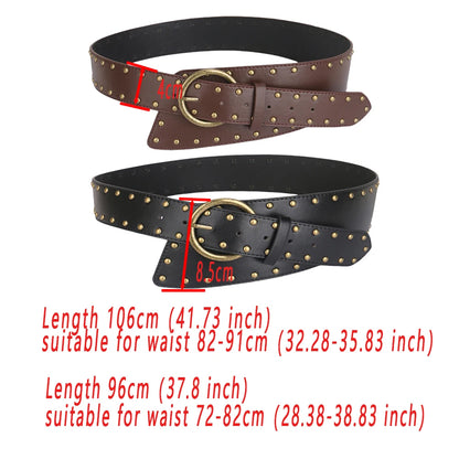 Ladies' rivet Pin buckle bronze Stud Buckle external belts For Women girdle Decorate waist Corset Pung Cowgirl On Dress Coat