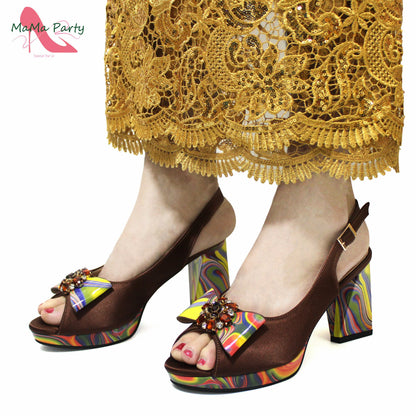 2024 INS Hot Sale New Arrivals Red Color Italian Design Shoes Matching Bag Set Super High Heels Pumps for Garden Party