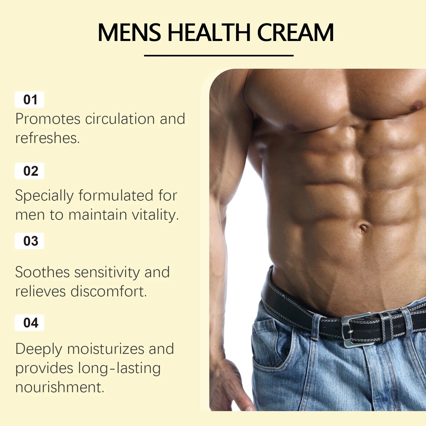 Men's Care Cream Daily Care to Nourish Men's Skin Gentle Formula Massage Care Cream