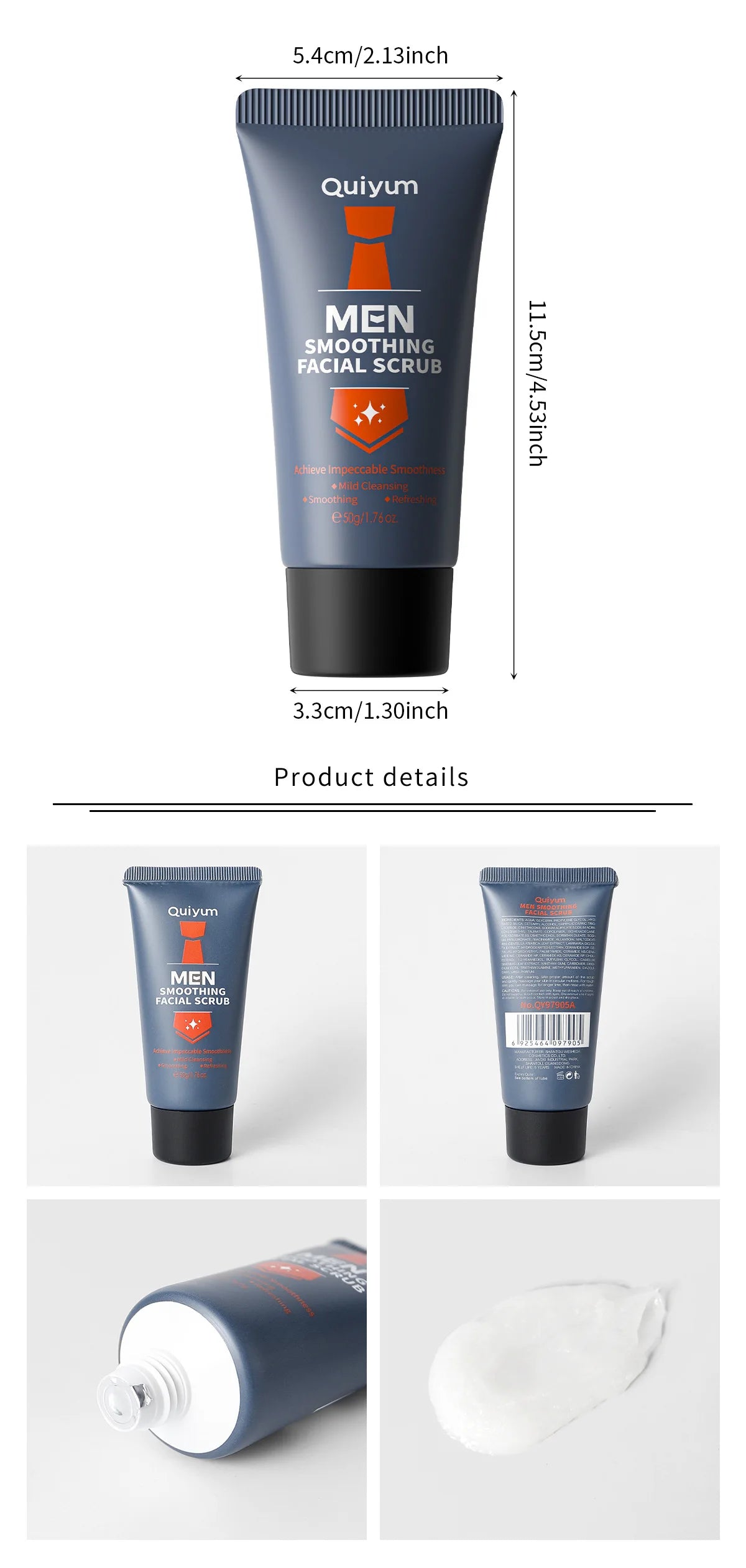 Men's Smooth Facial Scrub 50g Cleansing Pores Men's Skin Care Products
