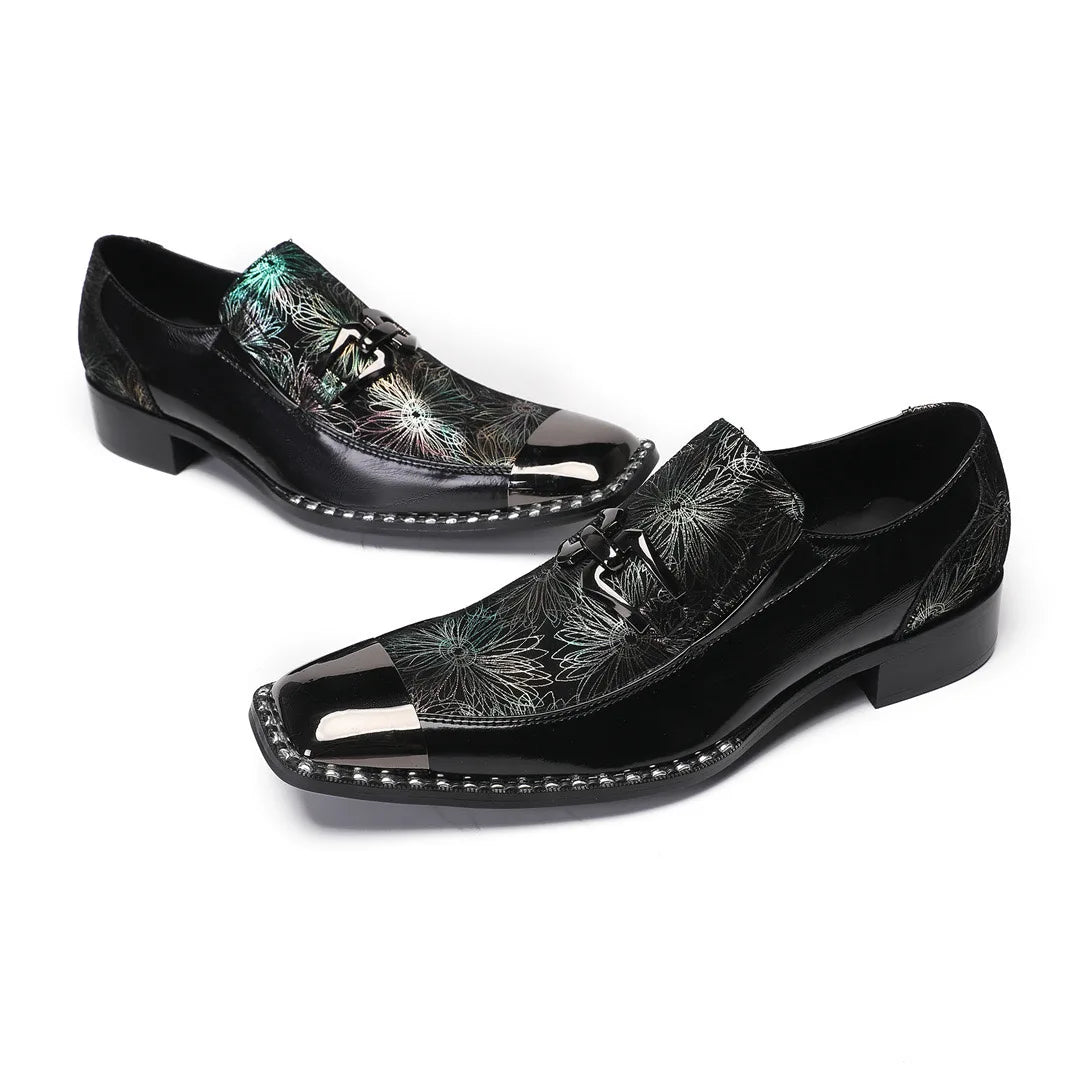 luxury mens shoes designer like snake pattern Dress shoes man Gentleman Slip On Oxfords genuine leather shoes for men Fashion