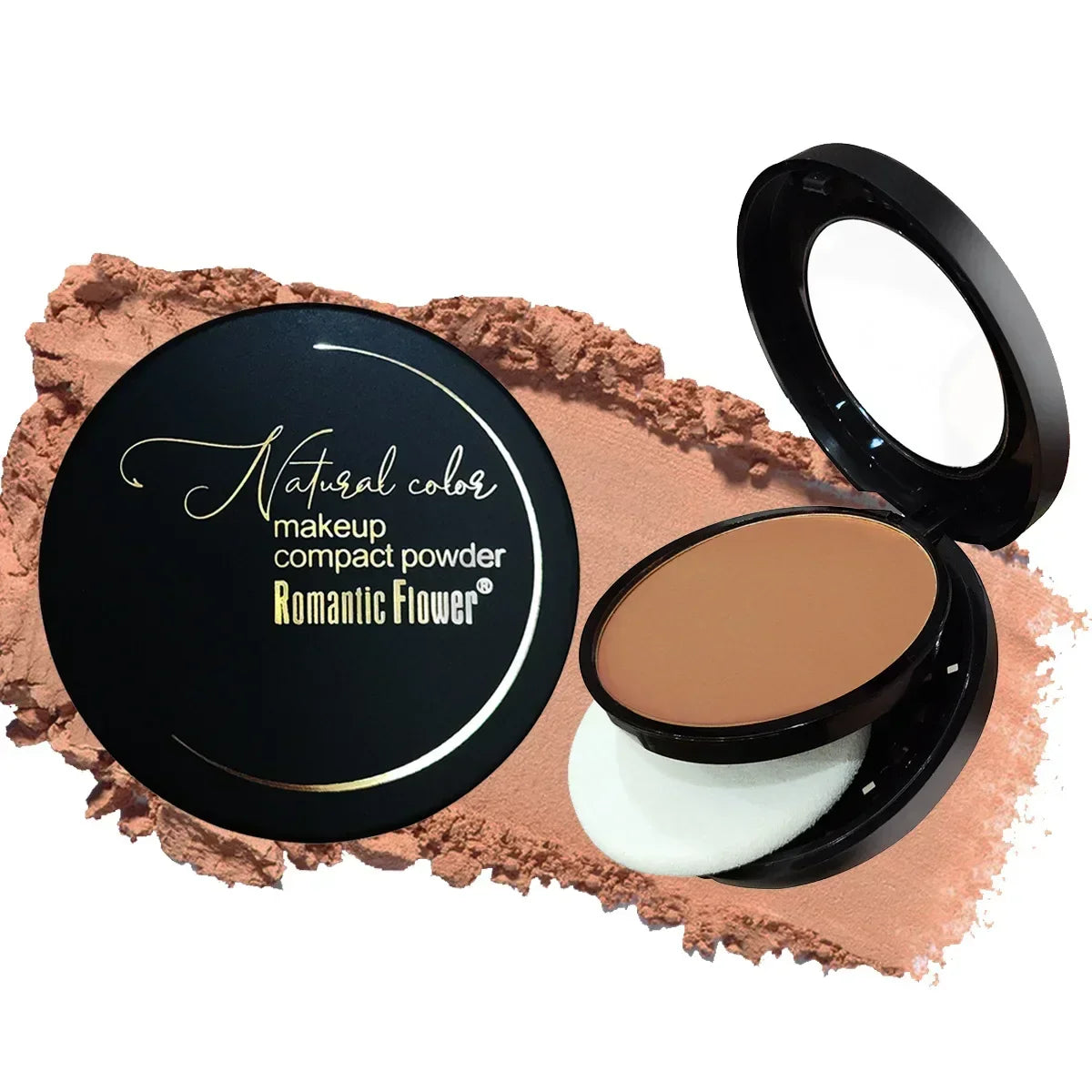 Oil-control Matte Makeup Loose Setting Powder Waterproof Long-lasting Face Concealer With Powder Puff And Mirror Facial Makeup