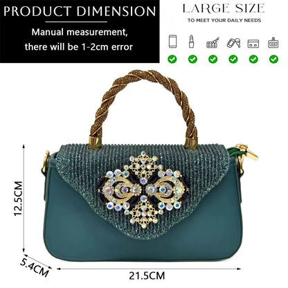 Venus Chan Italian Shoes and Bags Matching Set 2024 Nigeria Elegance Party Rhinestone Pointed Toe Women's Shoes High Heel