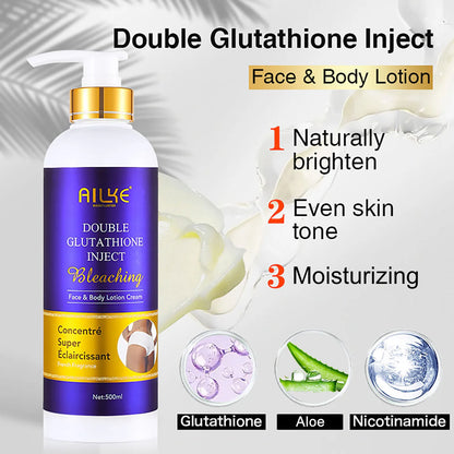 AILKE Whitening Skin Care, With Double Glutathione, Lightening, Moisturizing, Remove Dark Spots, Melanin, Skin Glowing Face Care