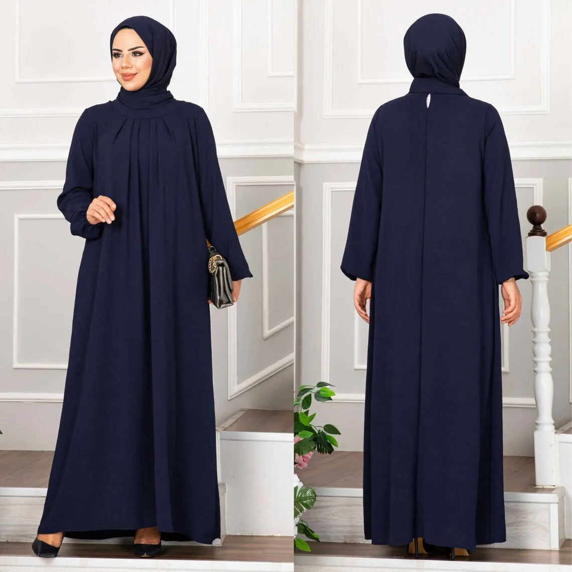 Evening Dress Women Abaya Hijab Femeles Y2K Ruched Muslim Dress Turkish Robe Kaftan Islamic Clothes Ball Gown Jalabiya for Women