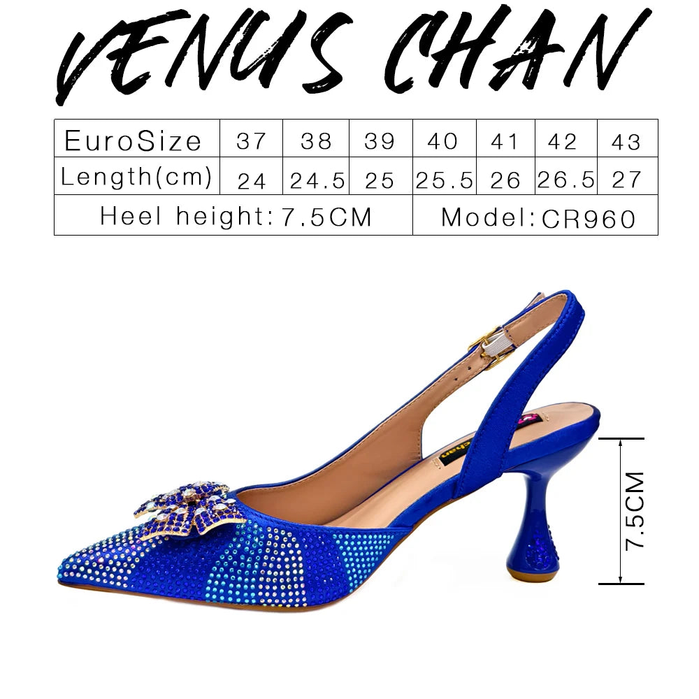 Venus Chan Festive Elegance: Dazzling Heels and Chic Clutch Perfect Combination Of Shoes And Bags for Party Occasions